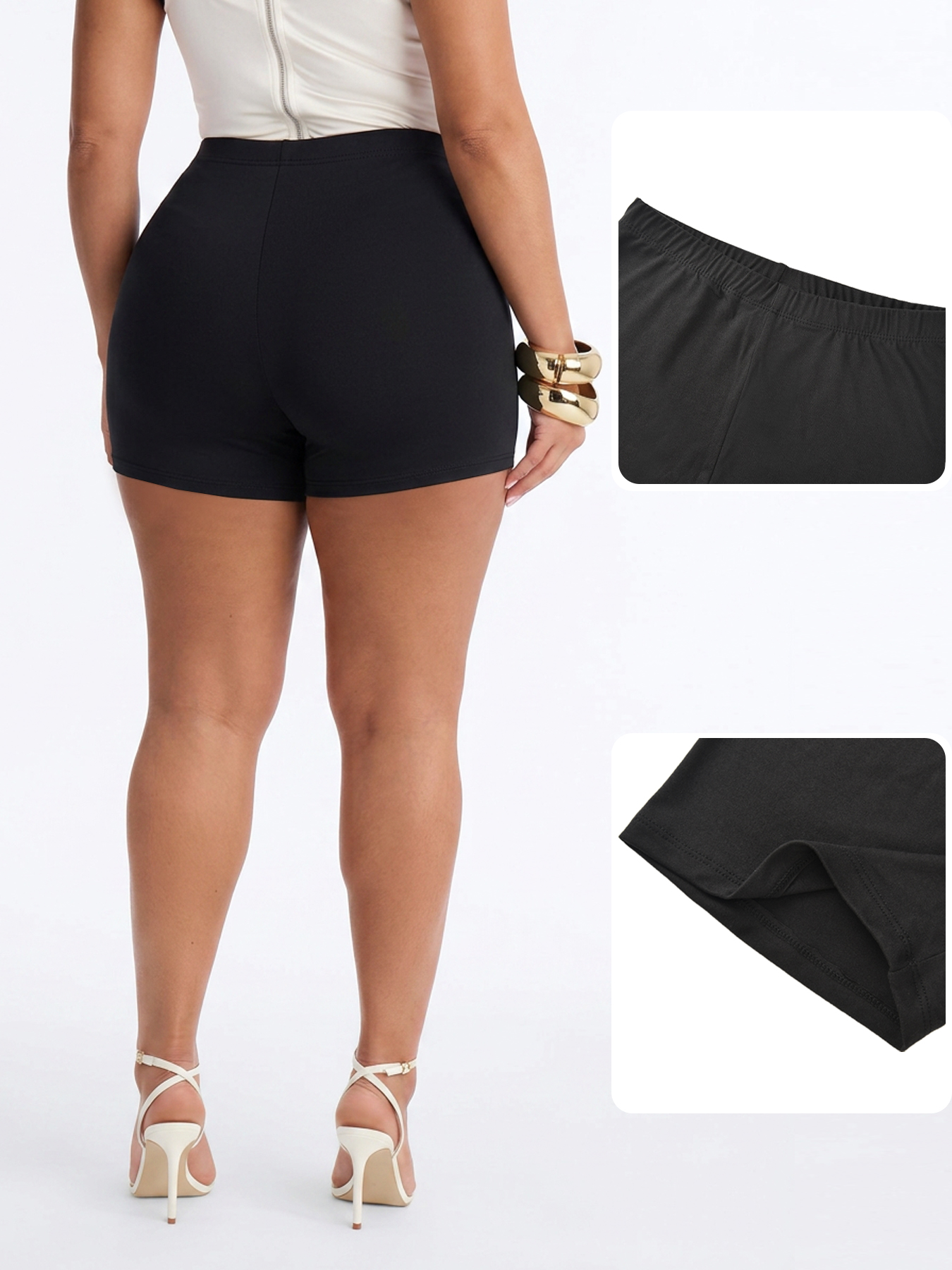 AliExpress High Elasticity Sports Shorts Biker Shorts For Women Super Soft Yoga Running Push Up Gym  Fitness Women's Activewear, view 2