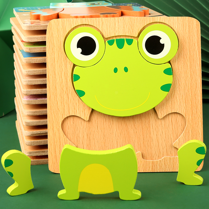 AliExpress High Quality 3D Wooden Puzzle Baby Cartoon Animal Traffic Jigsaw  Early Learning Cognition Game Puzzle Toys for Children