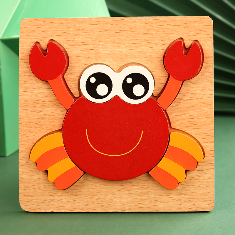 AliExpress High Quality 3D Wooden Puzzle Baby Cartoon Animal Traffic Jigsaw Early Learning Cognition Game Puzzle Toys for Children, view 5