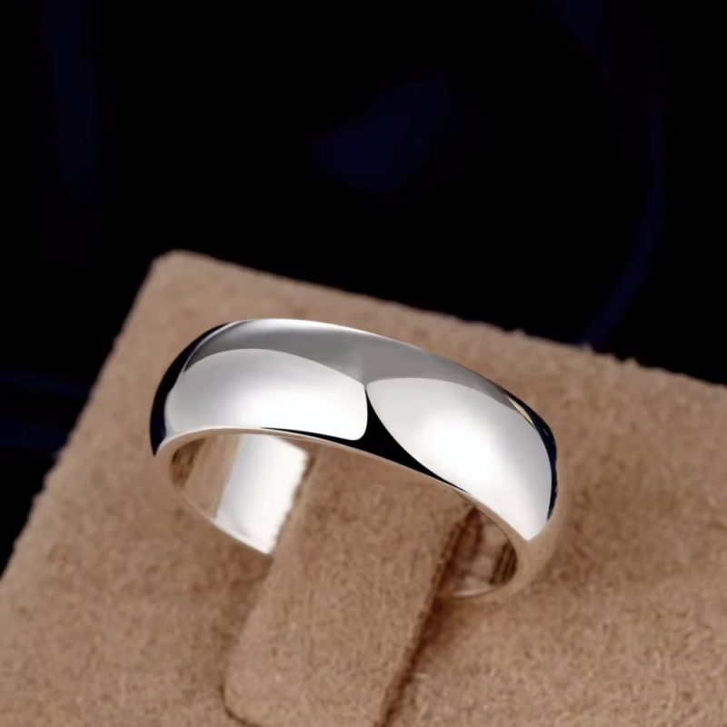 AliExpress Plain Round Circle 925 Silver Ring