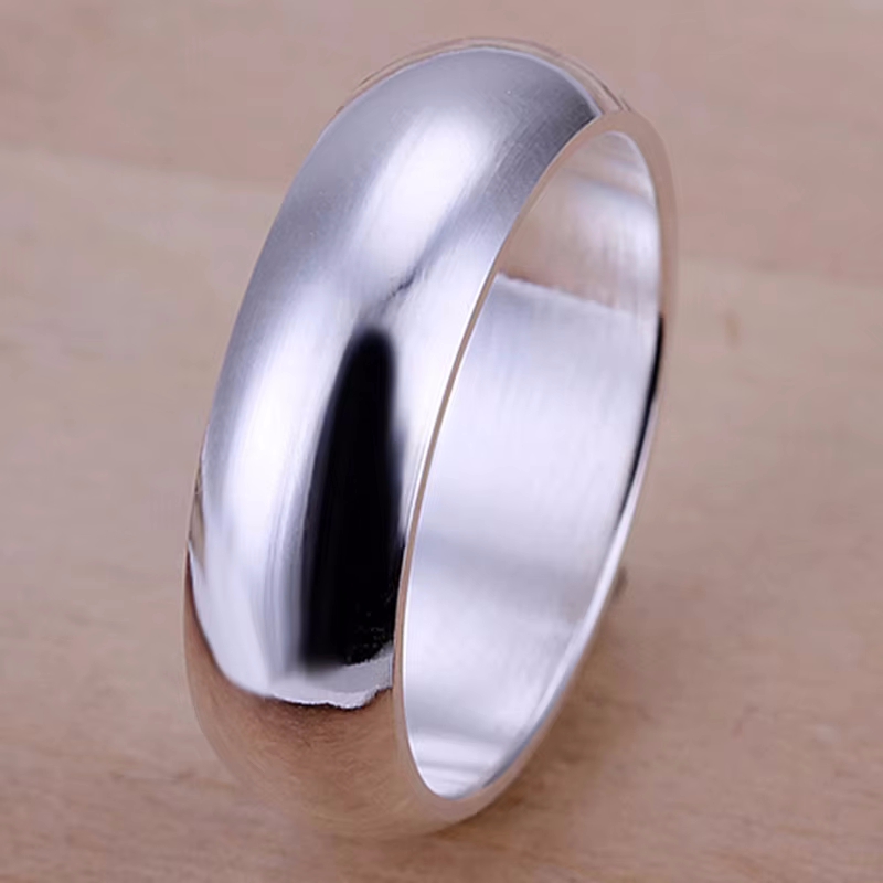 AliExpress Plain Round Circle 925 Silver Ring, view 2