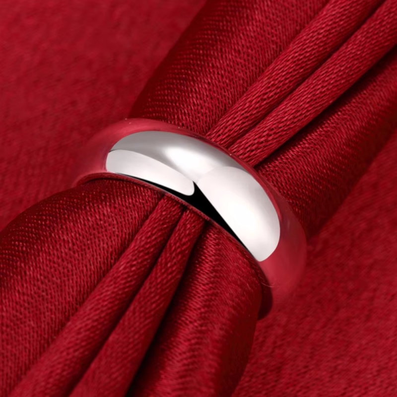 AliExpress Plain Round Circle 925 Silver Ring, view 3