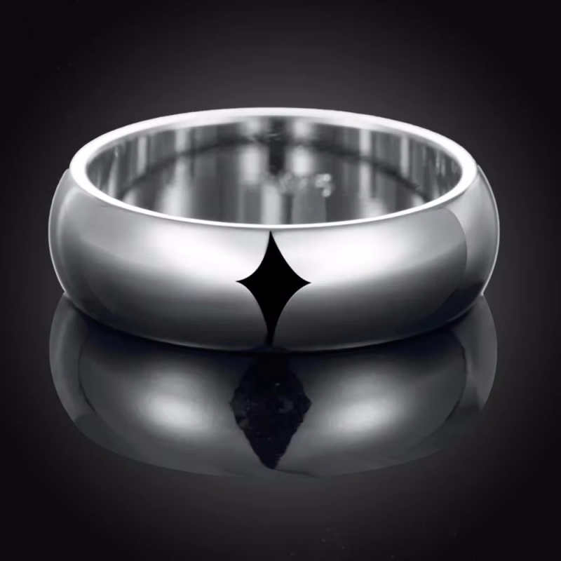 AliExpress Plain Round Circle 925 Silver Ring, view 4