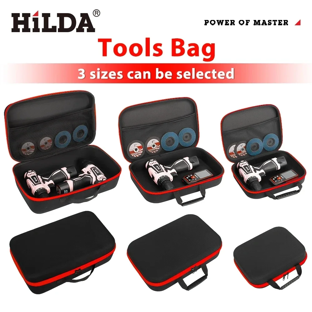 AliExpress HILDA Large Capacity Tools Bag 3-size Available With Red Edges Tools Waterproof Tool Bags Electrician Hardware Tools Bag