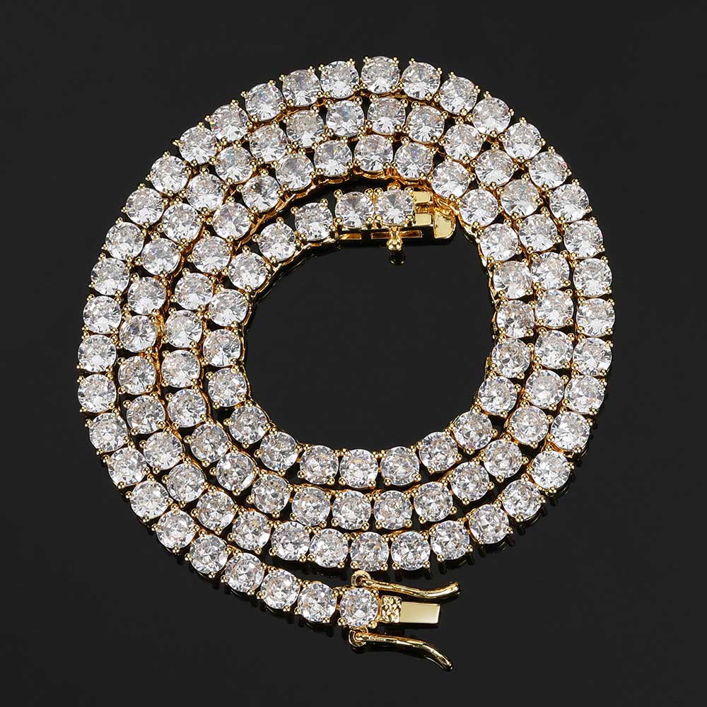 AliExpress Iced-Out CZ Tennis Chain Choker Necklace, view 5