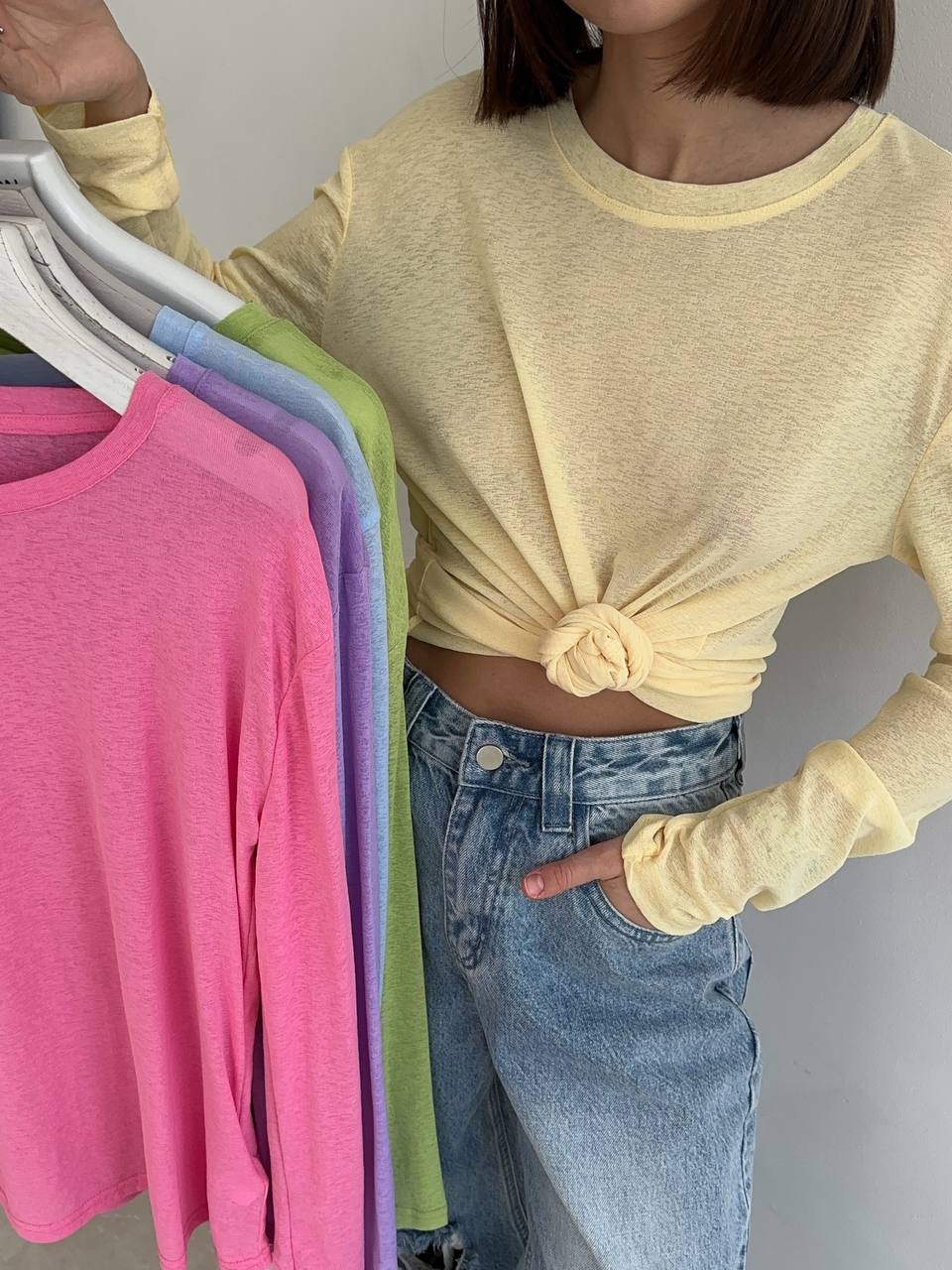 AliExpress Hirsionsan 2025 Basic soft T Shirts Women Summer autumn Long Sleeves Loose Bottom Tees Ladies Casual Knitted Soft Woman Tops