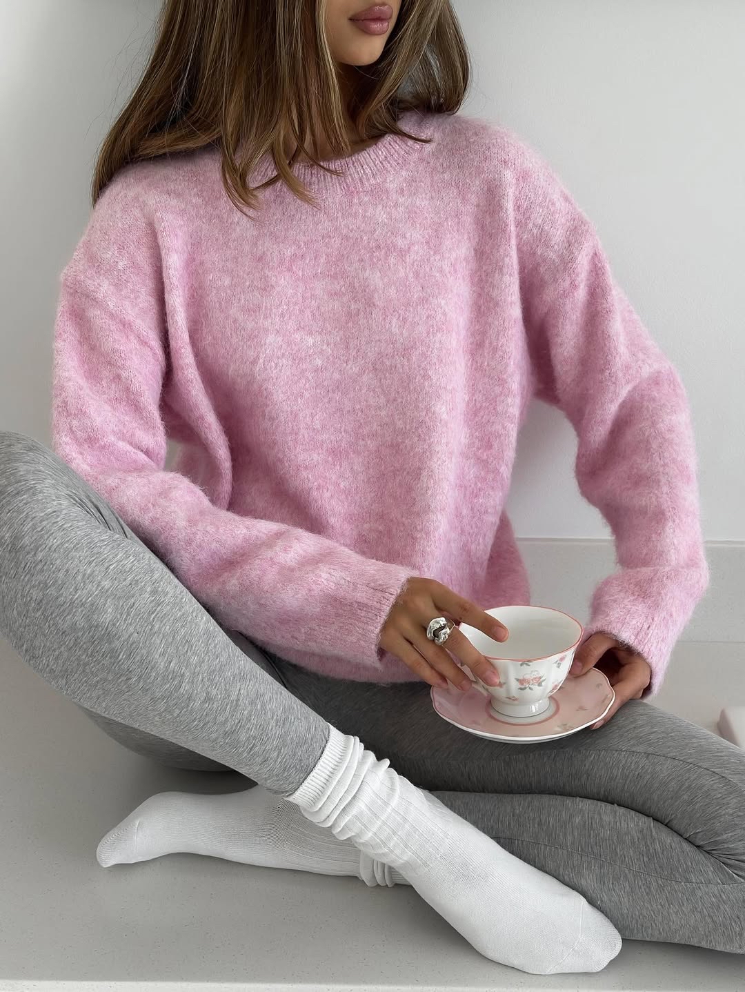 AliExpress Hirsionsan Basic O Neck Basic Sleeve Sweater Women 2025 Oversized Short Knitted Wool Pullover Female Casual Thick Warm Soft Tops, view 5