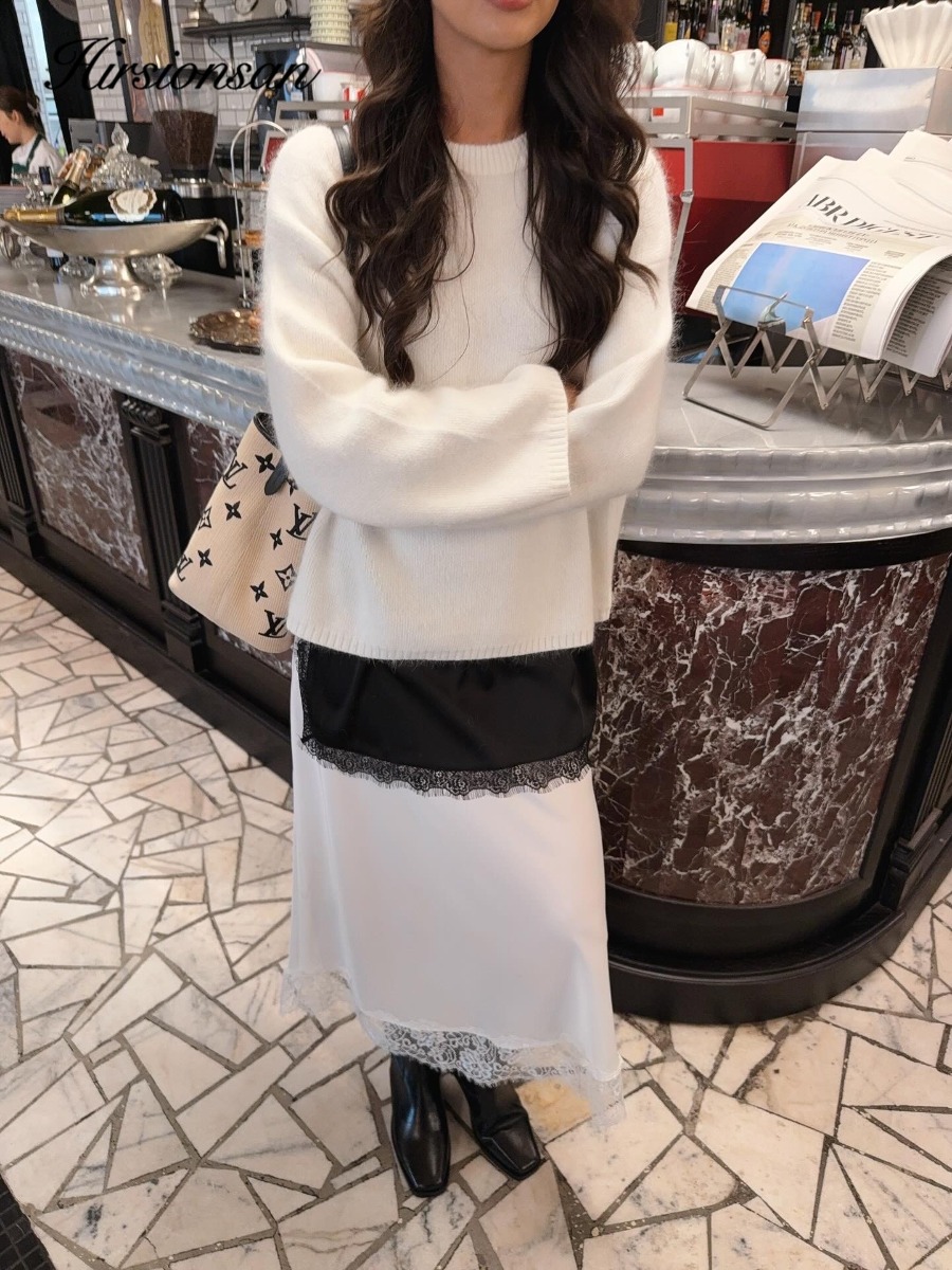 AliExpress Hirsionsan Basic Regular Knitted Soft Sweater Women 2026 New Winter Loose Solid Ladies Pullovers Warm Casual Knitwear Jumper, view 5