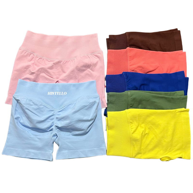 AliExpress HISTELLO Impact Shorts Low Waist Seamless Scrunch Stretch Tights Women Sports Elastic Fitness Running Gym Yoga Workout Leggings, view 3