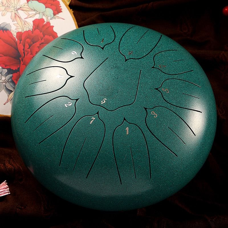 AliExpress Hluru Glucophone Steel Tongue Drum10 Inch 11 Notes Tank Drum Key Handpan with Carry Bag for Meditation Musical Instrument