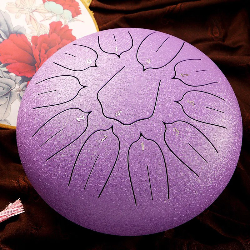 AliExpress Hluru Glucophone Steel Tongue Drum10 Inch 11 Notes Tank Drum Key Handpan with Carry Bag for Meditation Musical Instrument, view 2