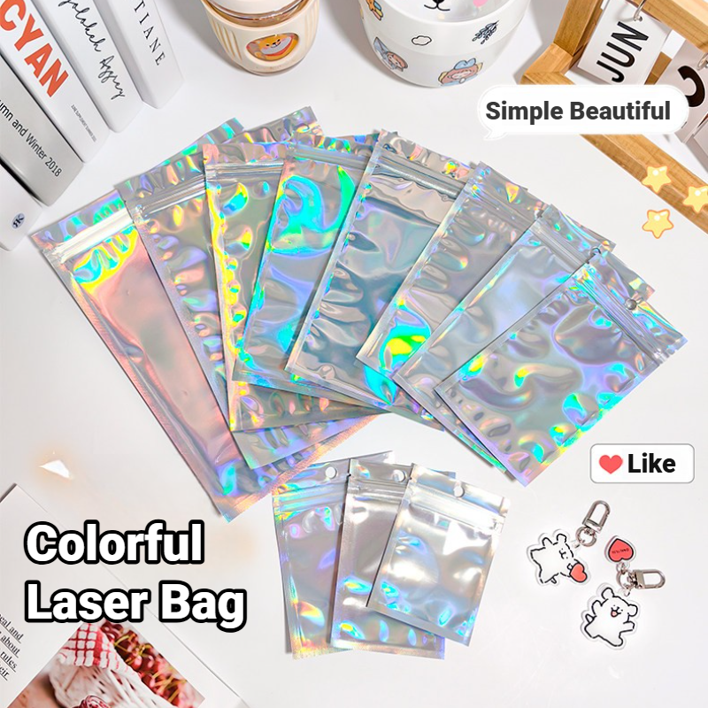 AliExpress Resealable Holographic Mylar Zip Bags, view 2