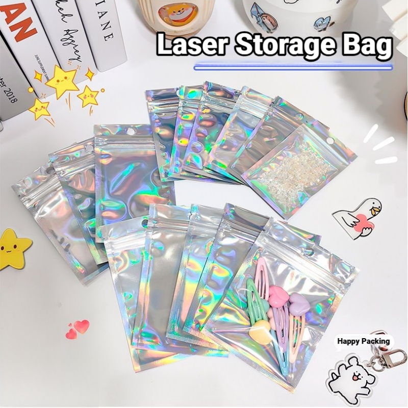 AliExpress Resealable Holographic Mylar Zip Bags, view 3