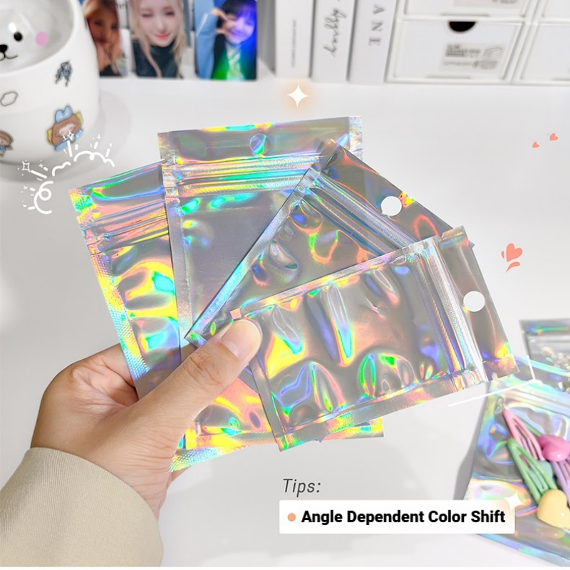 AliExpress Resealable Holographic Mylar Zip Bags, view 4