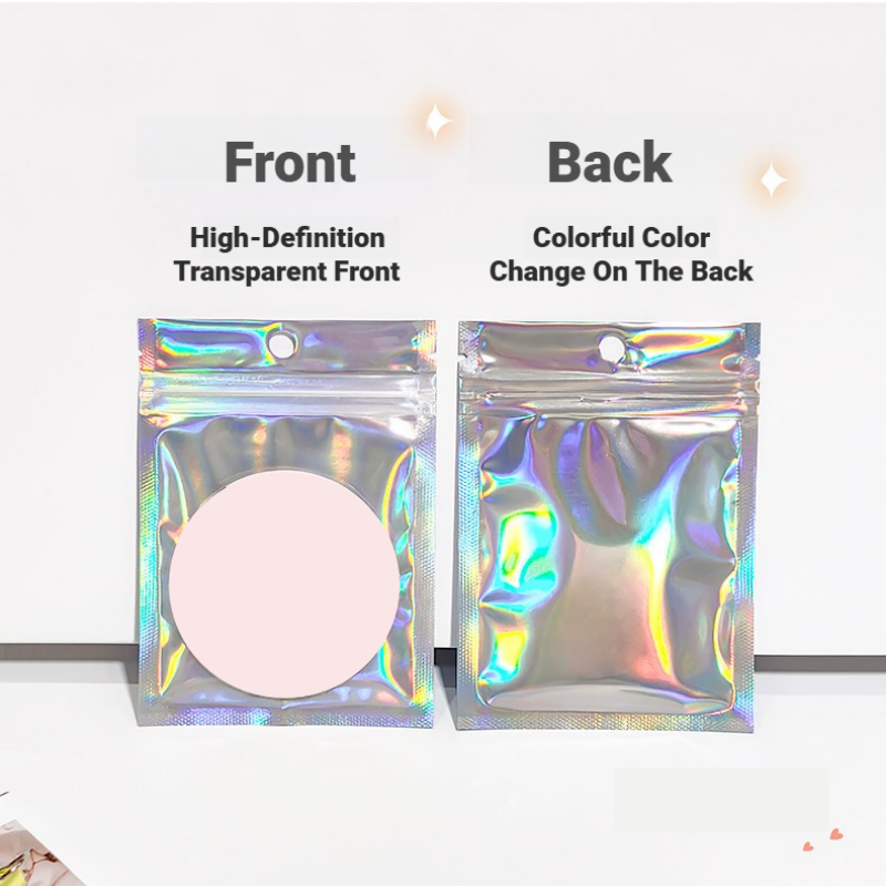 AliExpress Resealable Holographic Mylar Zip Bags, view 5
