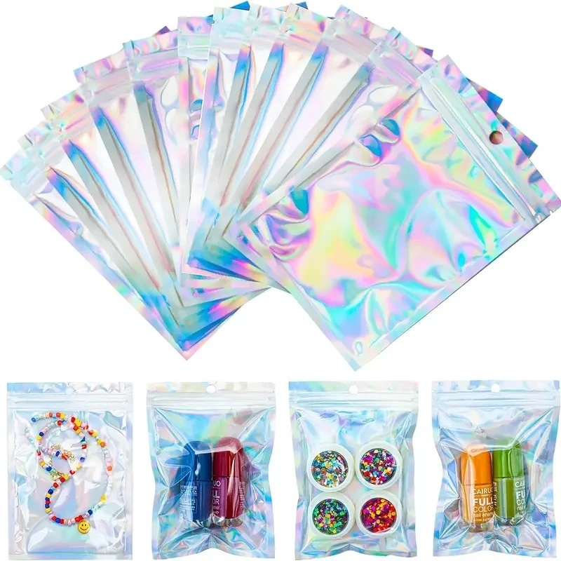 AliExpress Resealable Holographic Mylar Zip Bags, view 6
