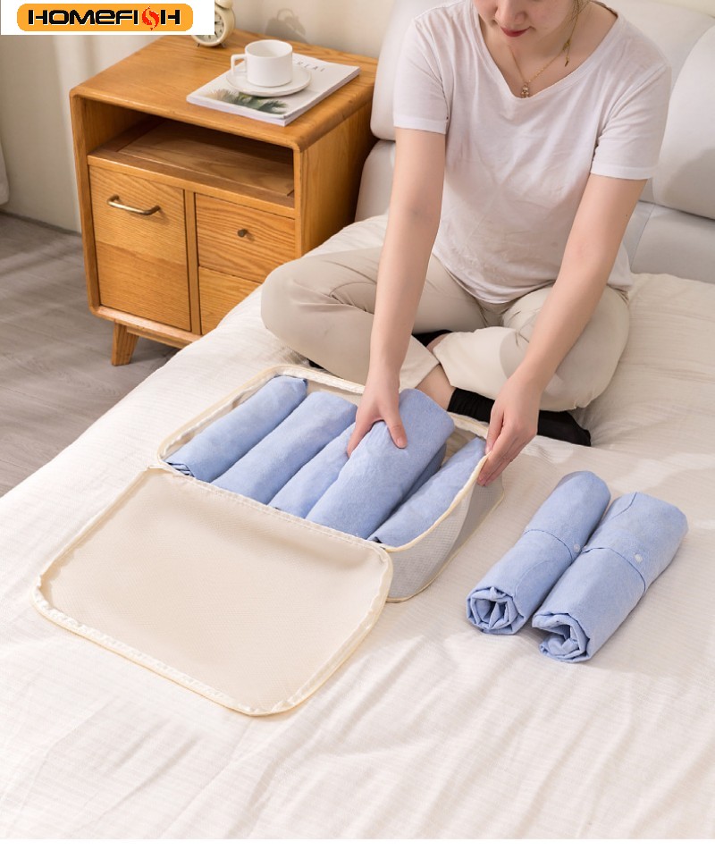 AliExpress HOMEFISH 3-Piece Compressible Travel Storage Bags, view 2