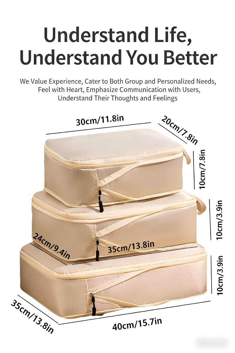 AliExpress HOMEFISH 3-Piece Compressible Travel Storage Bags, view 4