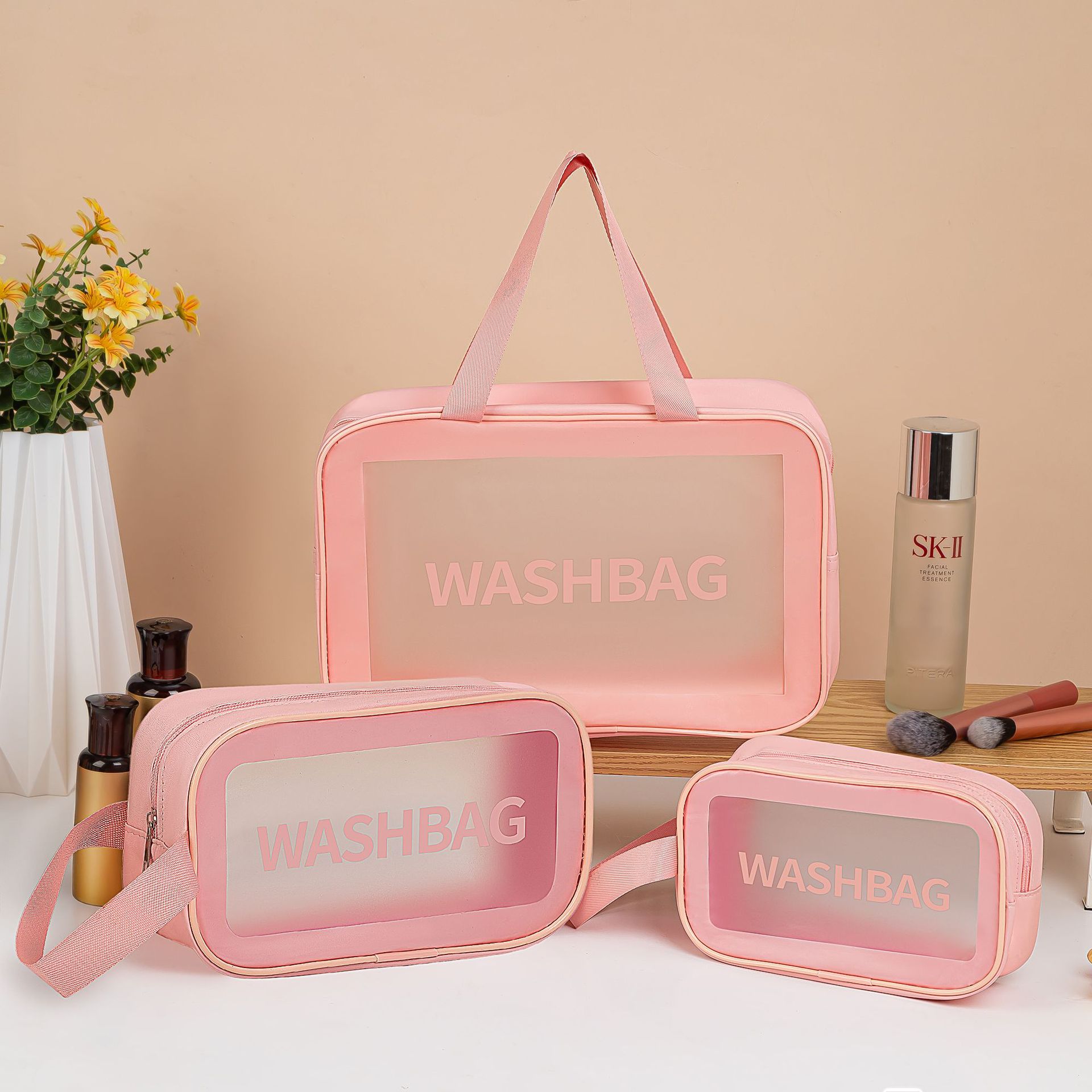 AliExpress Homefish Frosted PVC Waterproof Cosmetic Bag