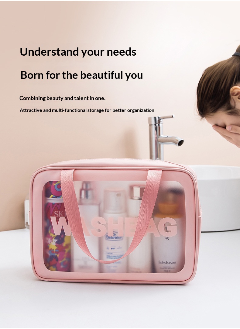 AliExpress Homefish Frosted PVC Waterproof Cosmetic Bag, view 3