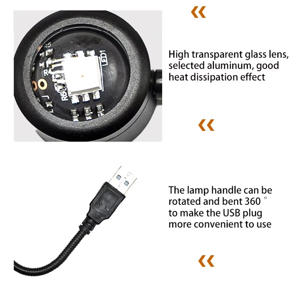 AliExpress HOMEFISH USB LED Sunset Projection Lamp, view 3