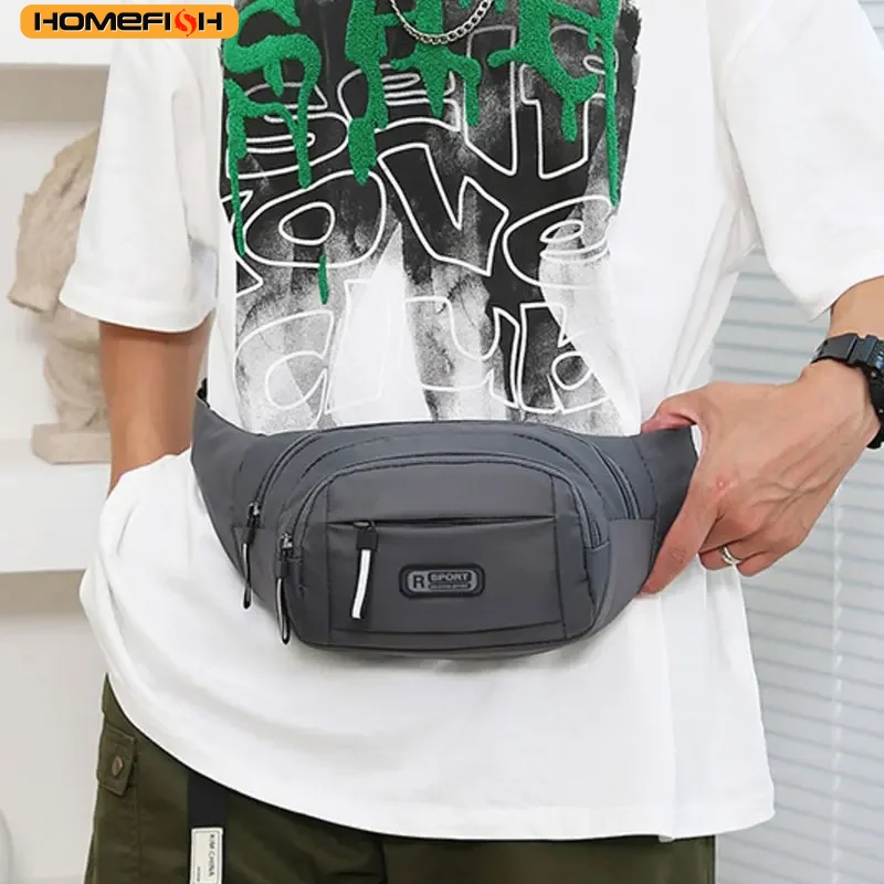 AliExpress HOMEFISH Men Canvas Fit Waistpack Mobile Fanny Waist Packs Men's Sports Outdoor Leisure Running Anti Theft Ultra Thin Invisible, view 5