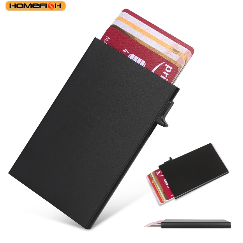 AliExpress HOMEFISH Portable Metal Card Holder, Slim Mini Wallet, Simple Coin Purse for Men and Women