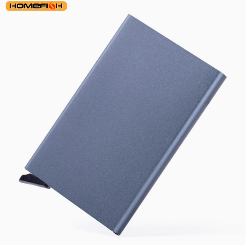 AliExpress HOMEFISH Portable Metal Card Holder, Slim Mini Wallet, Simple Coin Purse for Men and Women, view 5