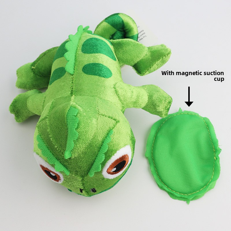 AliExpress Hot Chameleon 15cm Plush Sit on Shoulders Plush Toys Stuffed Creative Lizard Doll Clothing Accessories for Kid Birthday Gift, view 6