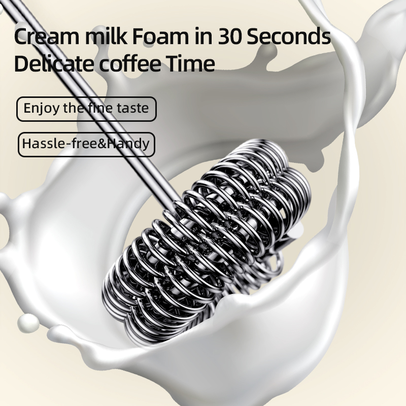 AliExpress HOT Electric Milk Frother + Egg Beater Wireless Type-C Charging 3 Speeds Mini Handheld Foam Maker Coffee Whisk Cooking Tools, view 2