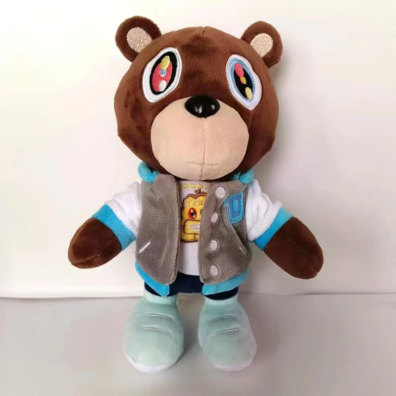 AliExpress Hot Kawaii Kanye Dropout Bear Teddy Bear Plush Toys Kanye West Graduation Soft Stuffed Home Room Decor Birthday Gift
