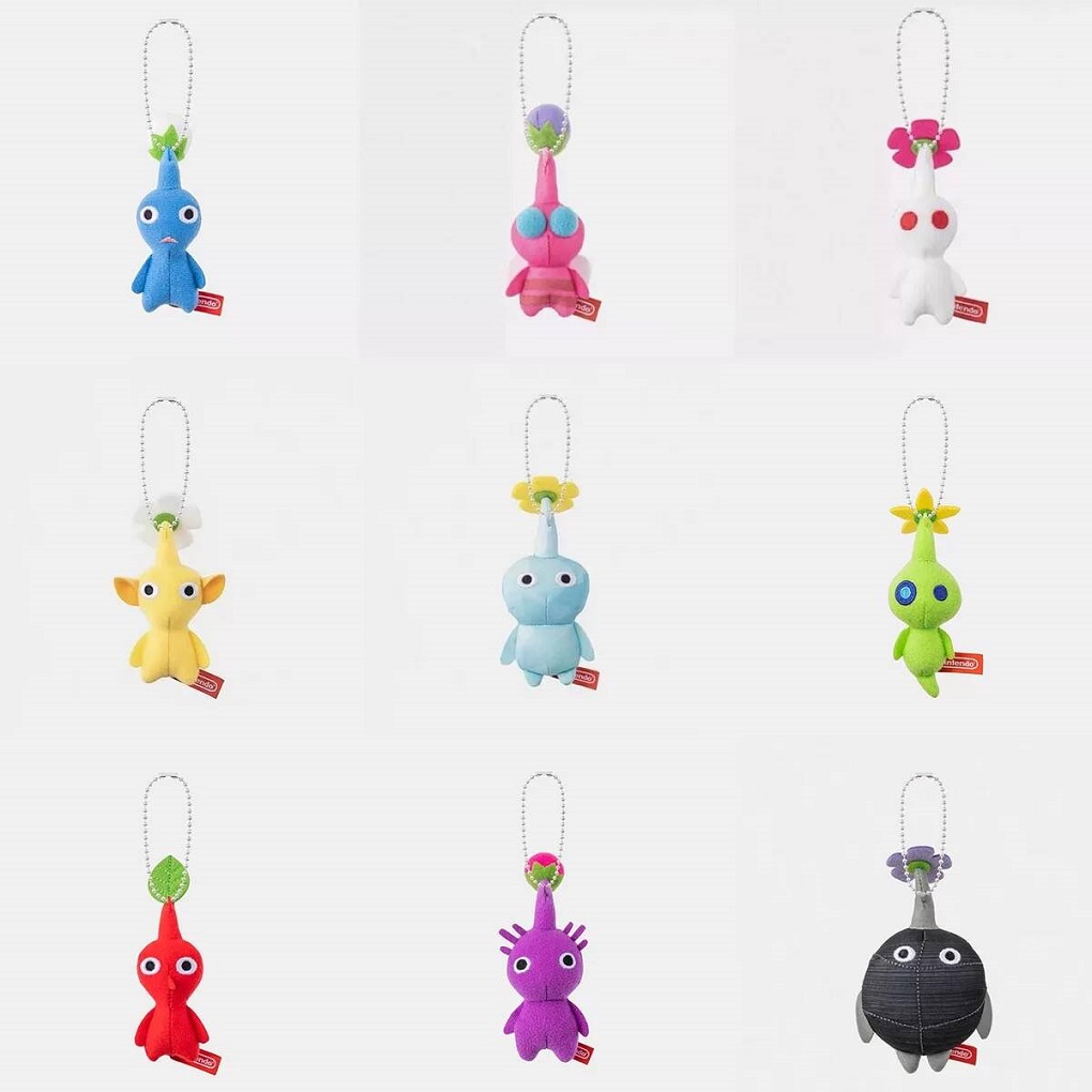 AliExpress Hot  Mini Plush Pikmin Doll Keychain Soft Stuffed Bag Charm Pendant Decoration Red Yellow Blue Multicolored Toys Hanging Gift
