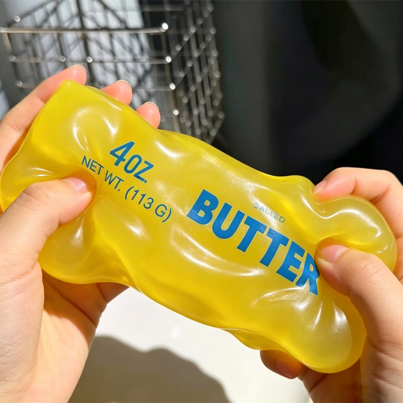 AliExpress hot Moldable Butter Stick Squishy Toy Vaseline Filled Stress Relief Butter Cheese Bar Squeeze Fidget Toy Decompression Vent Toy
