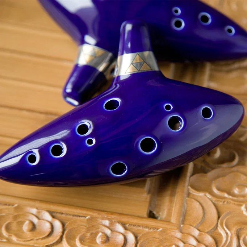 AliExpress Hot Ocarina Ceramic Legend Of 12 Tones Alto C Ceramic Ocarina Musical Instrument with Song Book Neck String Neck Cord, view 3