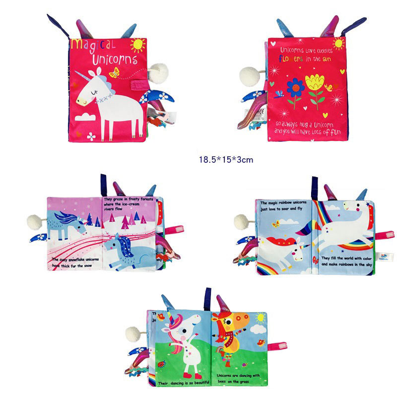 AliExpress Hot Sale 0-36Month Baby Early Learning Educate Toy Tail Cloth Book Parent-child Interactive Sound Paper Puzzle Cloth Book Rattle, view 5