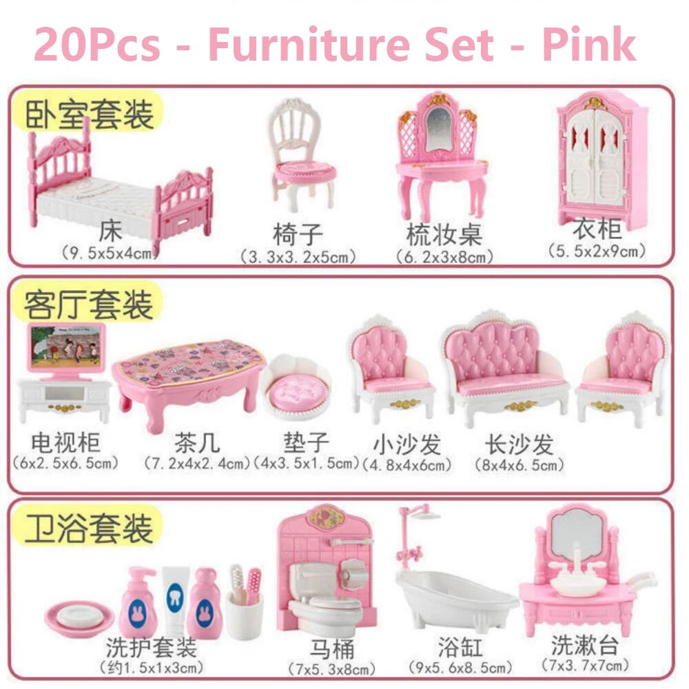 AliExpress Pink Dollhouse Kitchen Miniatures Set (10 Pieces), view 4