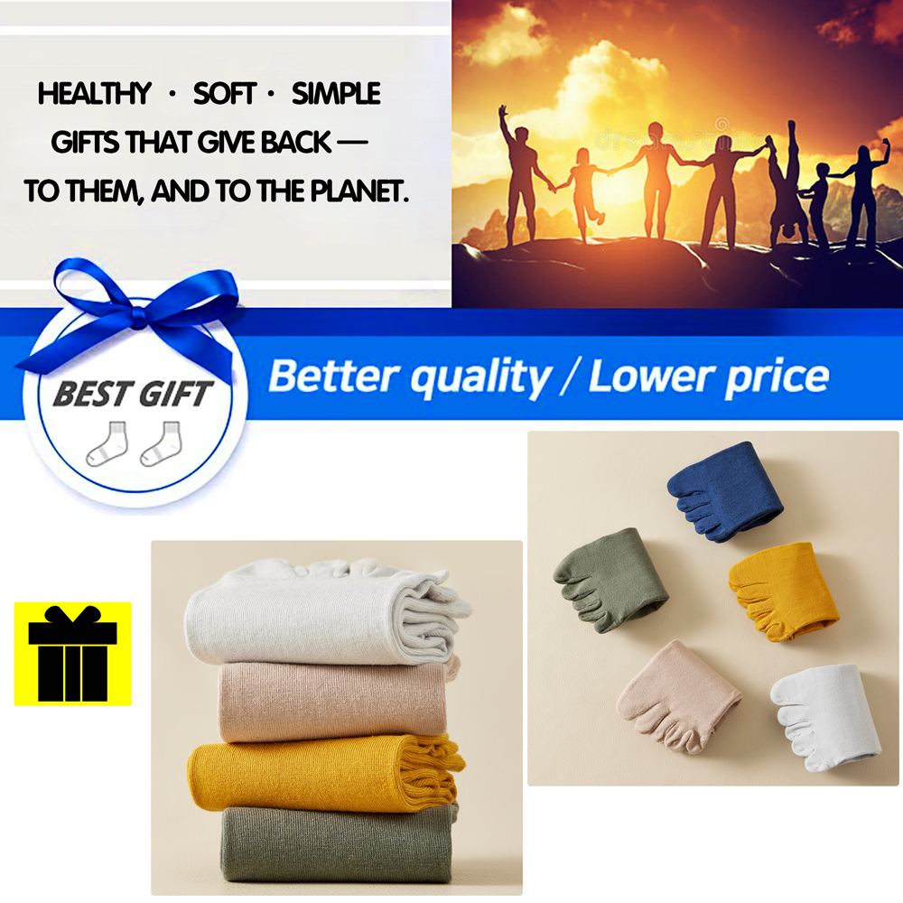 AliExpress Hot Sale Men's Cotton Toe Socks Moisture-Wicking Odor Control Seamless Toe Design Long Crew Socks for Sports Daily Wear, view 6