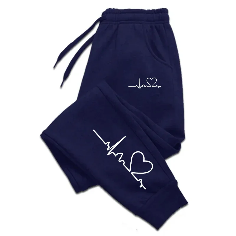AliExpress Hot Sales Womens Sweatpants Daily Casual Pants High Quality Fitness Tracksuit Trousers Heart Print Street Sport Jogging Pants, view 4
