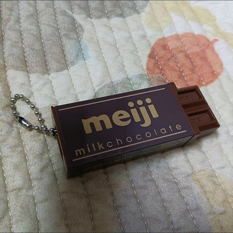 AliExpress Hot Simulated Meiji Chocolate Fidget Toy Bendy Snap-And-Play Stress Relief JP Style Keychain Pendant Funny Gift Creative Gadgets, view 6