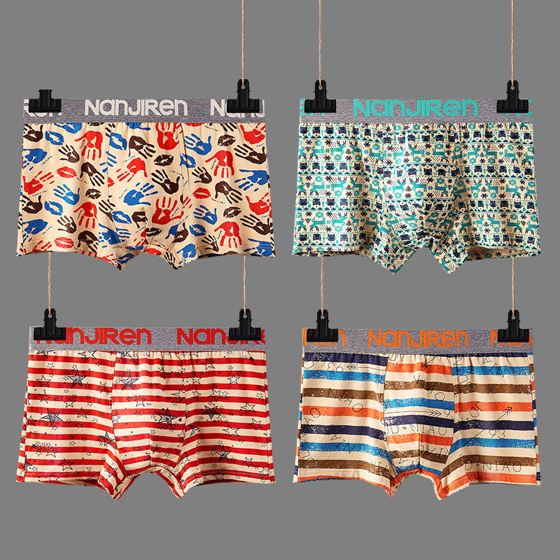 AliExpress Hot Underwear Men Cotton Boxer Homme Brand Underpants Male Panties Breathbale Shorts U Convex Pouch Plus Size L-5XL, view 2