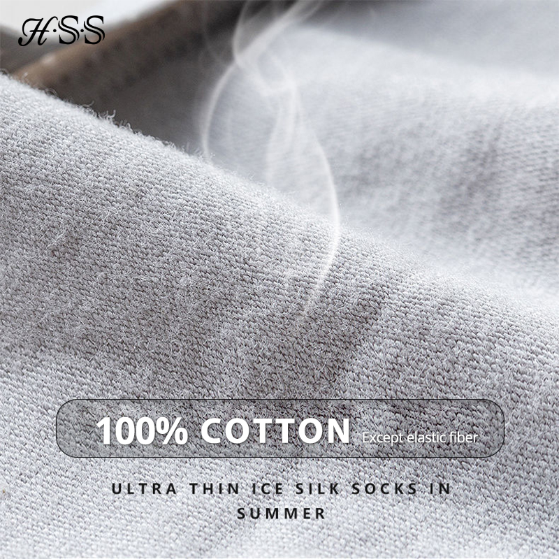 AliExpress HSS 10/5 Pairs Men's Boat Socks 100% Cotton Deodorant Sweat Absorption Summer Sock Thin Breathable Silicone Non-slip Silk Socks, view 3