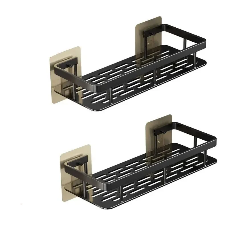 AliExpress HTMCK No-Drill Clear Bathroom Corner Shelf, view 2