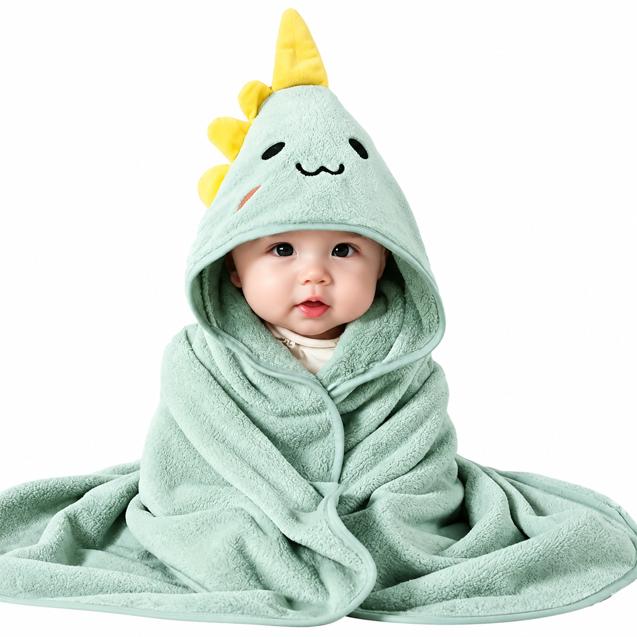 AliExpress HTMCK Coral Velvet  Cape Bath Towel Newborn Bath Wrap Bath Towel Cute Cartoon Cape Bathrobe