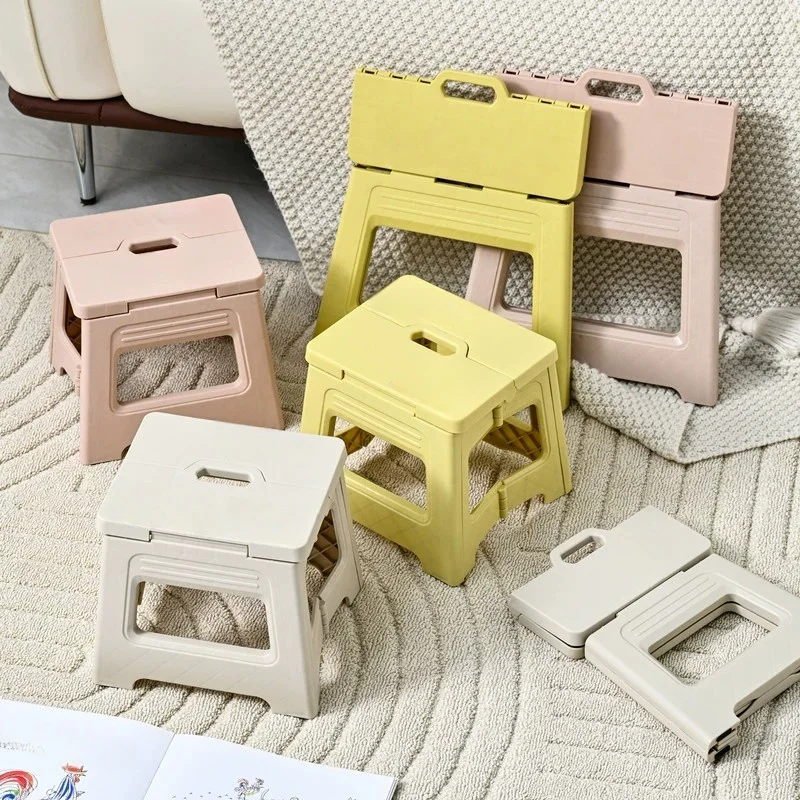 AliExpress HTMCK New Folding Stool with Integrated Design, Lightweight & Thickened Structure, Portable for Home, Camping and Fishing