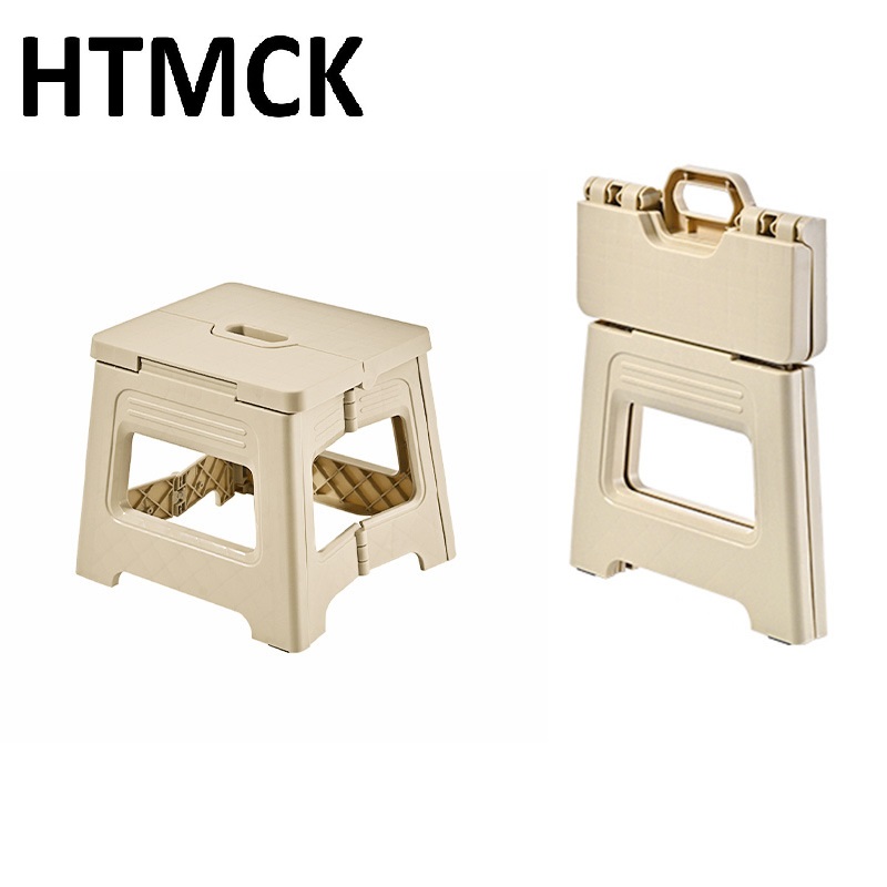 AliExpress HTMCK New Folding Stool with Integrated Design, Lightweight & Thickened Structure, Portable for Home, Camping and Fishing, view 2