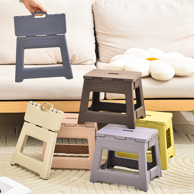 AliExpress HTMCK New Folding Stool with Integrated Design, Lightweight & Thickened Structure, Portable for Home, Camping and Fishing, view 3