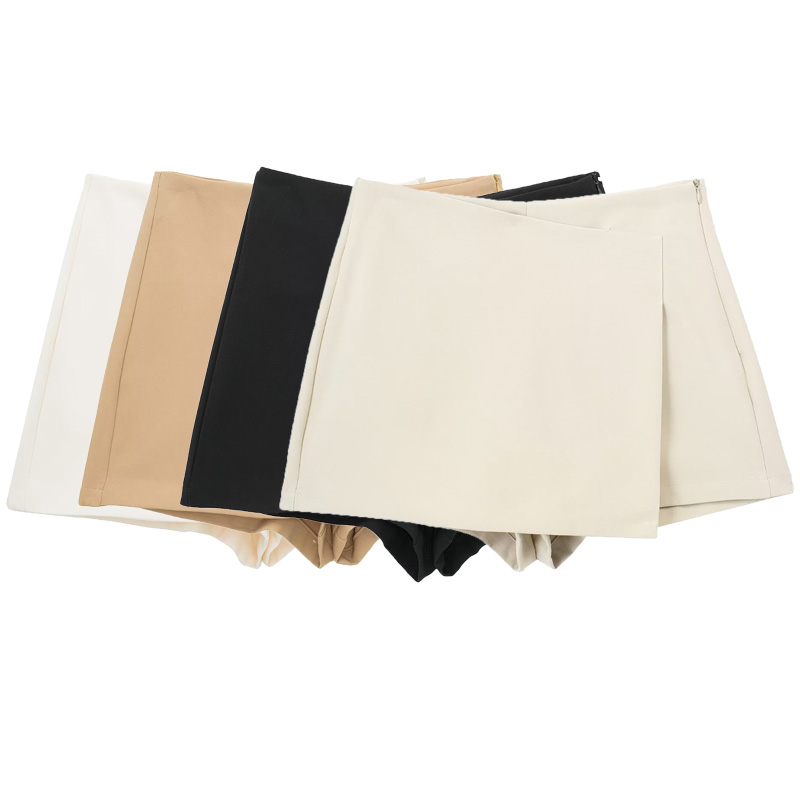 AliExpress HXAO Shorts Women 2024 Black White Mini shorts Women's Shorts High waist Micro Casual Skirt Shorts Asymmetric Shorts Skirt Mujer