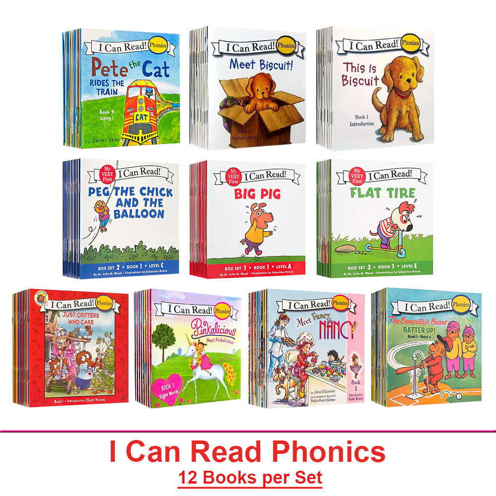 AliExpress I Can Read Phonics 12 Books/Set My Very First Picture Books English Story Pocket Book for Children Kids Baby Montessori Reading
