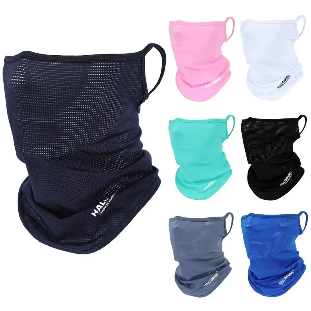 AliExpress Ice Silk Full Face Mask Balaclava Summer Sun Protection Breathable UV Resistant Windproof for Cycling Hiking Outdoor Activities, view 5