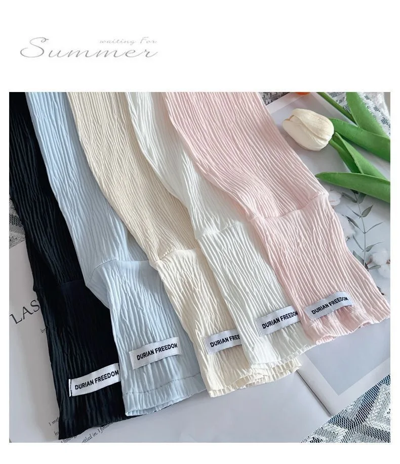 AliExpress Ice Silk Sunscreen Sleeves Solid Color Simple Korean Version for Driving Cycling Sun Shading UV Protection Summer 2026 NEW, view 6